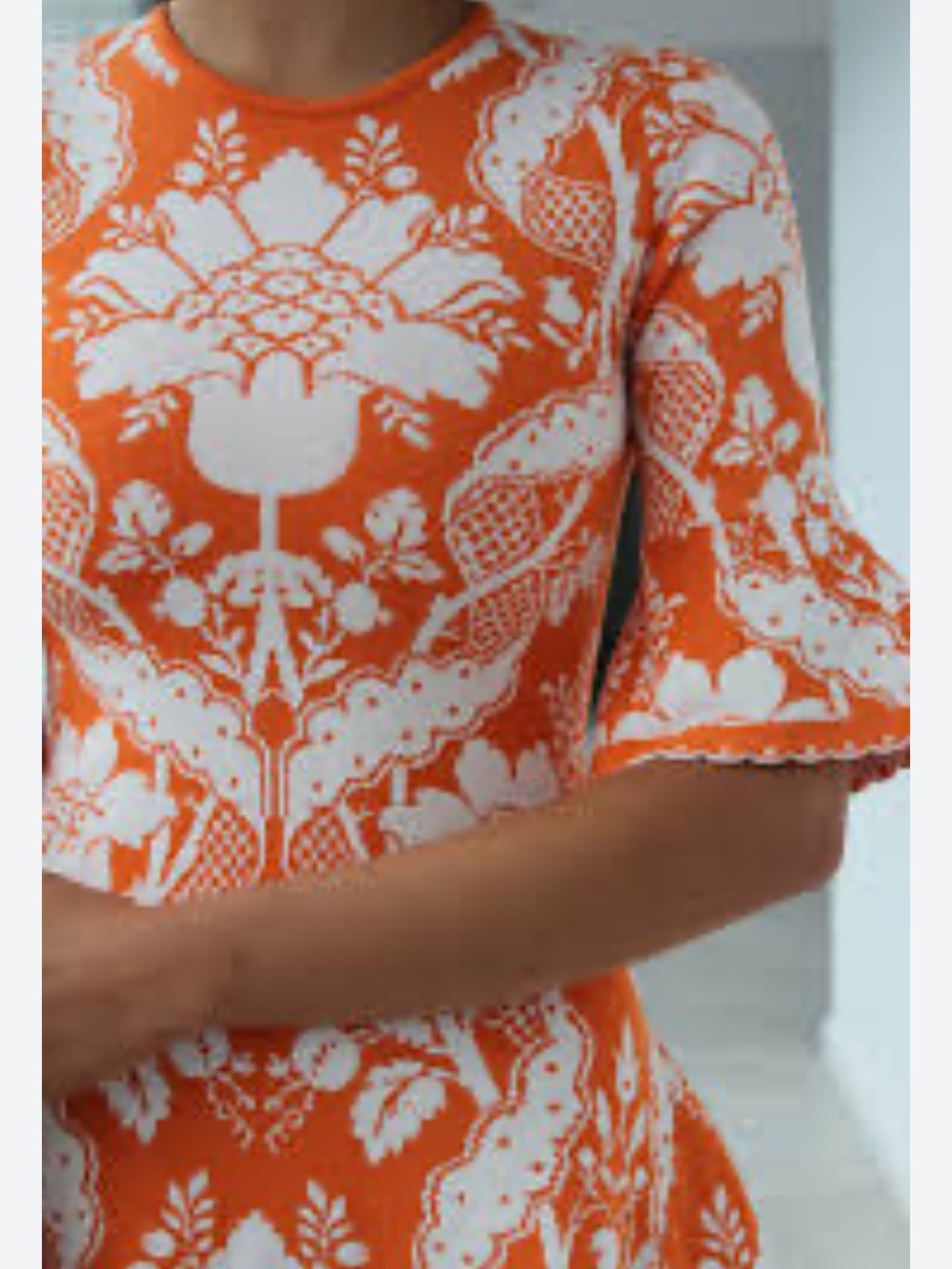 Alice McCall NWT Sittin Pretty Midi Mermaid Style Bold Orange Print US size 4 - Picture 6 of 16
